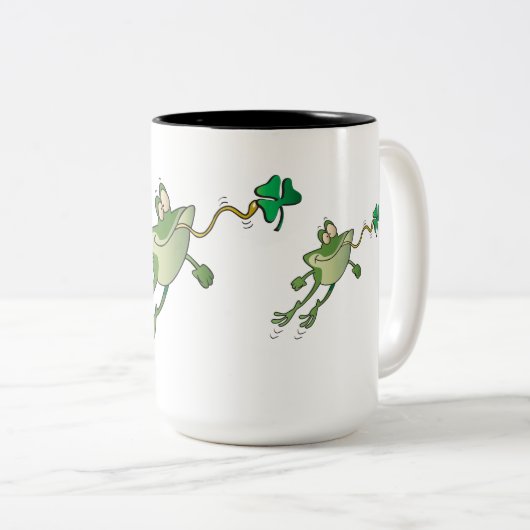 Irish Frog Zweifarbige Tasse (VorderseiteRechts)