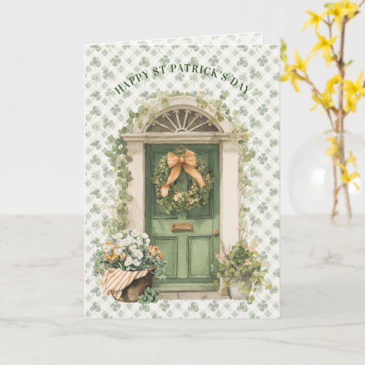 Irish Front Door | St Patrick's Day Irish Blessing Karte (Gelbe Blume)