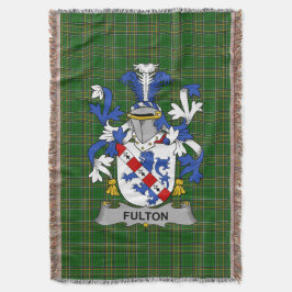 Irish Fulton Coat of Arms Familienwappen Irland Decke