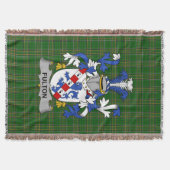 Irish Fulton Coat of Arms Familienwappen Irland Decke (Vorderseite)