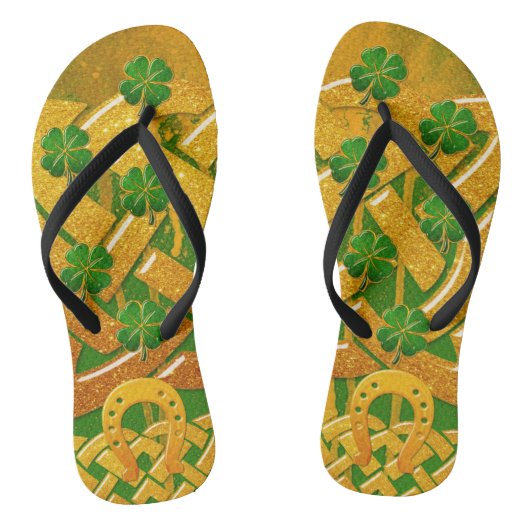 Irish Fun 3D Whimsey Badesandalen (Fußbett)