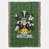 Irish Fyan oder Faghan Coat of Arms Familienwappen Decke (Vorderseite Vertikal)