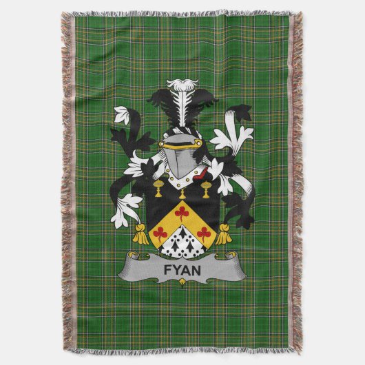 Irish Fyan oder Faghan Coat of Arms Familienwappen Decke (Vorderseite Vertikal)