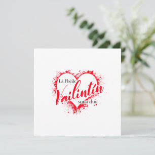 Irish Gaeilge Valentinstag Karte