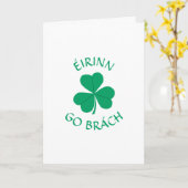 Irish Gaelic Kleeblatt St. Patrick's Day Karte (Gelbe Blume)