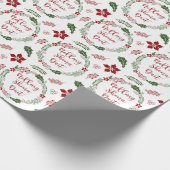 Irish Gaelic Merry Christmas Nollaig shona duit Geschenkpapier (Ecke)