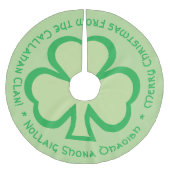 Irish Gaelic Weihnachtsgrüße mit Familienname Polyester Weihnachtsbaumdecke (Vorderseite)