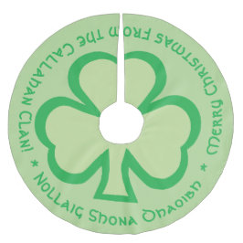 Irish Gaelic Weihnachtsgrüße mit Familienname Polyester Weihnachtsbaumdecke