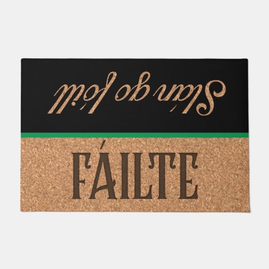 Irish Gaelic Welcome & Goodbye, Fáilte Fußmatte (Vorderseite)