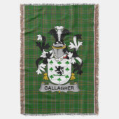 Irish Gallagher oder O_Gallagher Coat of Arms Fami Decke (Vorderseite Vertikal)