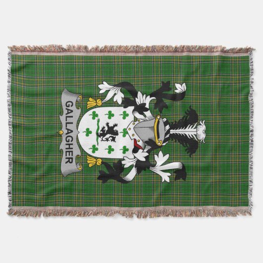 Irish Gallagher oder O_Gallagher Coat of Arms Fami Decke (Vorderseite)