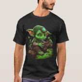 Irish Gamer St. Patrick´s Day Gaming Goblin Leprec T-Shirt (Vorderseite)