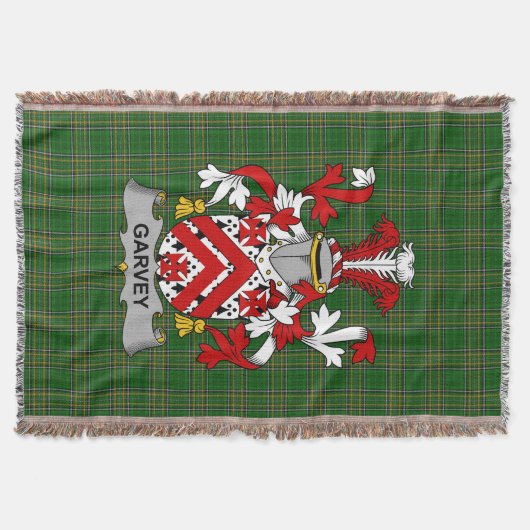 Irish Garvey oder O_Garvey Coat of Arms Family Cre Decke (Vorderseite)