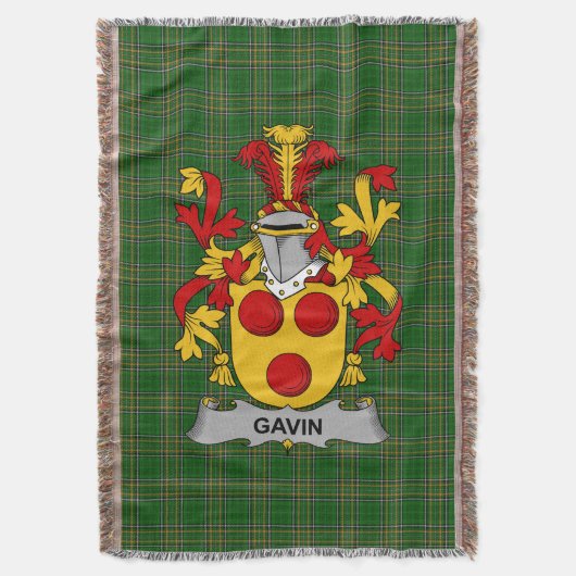 Irish Gavin oder O_Gavan Coat of Arms Familienwapp Decke (Vorderseite Vertikal)