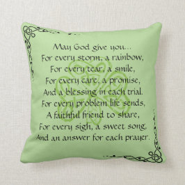 Irish Gebet keltic Border Throw Kissen