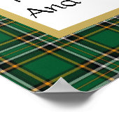 Irish Gebet keltic Border und Tartan Poster (Ecke)