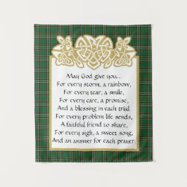 Irish Gebet keltic Border und Tartan Wandteppich