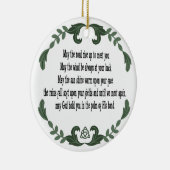 Irish Gebet Segen Liebe Erinnerung Erinnerung Ce Keramik Ornament (Rechts)