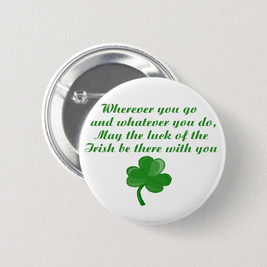 Irish Gedicht Button (Vorne & Hinten)