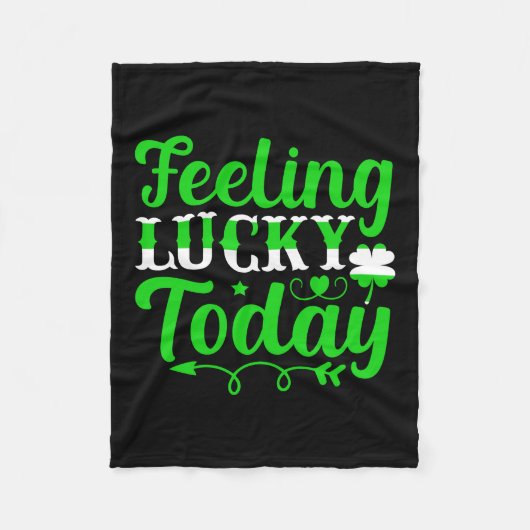 Irish Gefühl Lucky Heute Fleecedecke (Vorderseite)