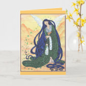 Irish Geisha Karte (Gelbe Blume)