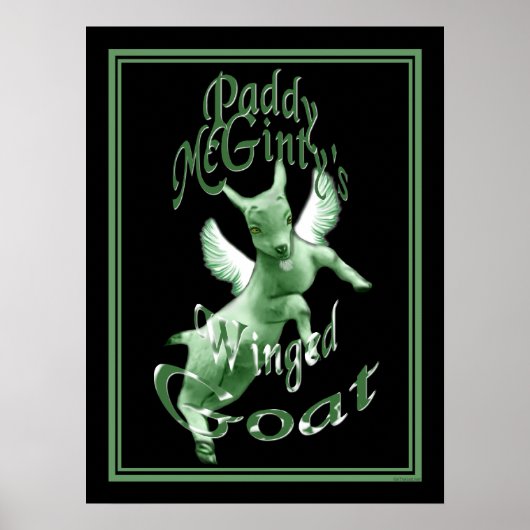 Irish Gerahmt Print McGinty's Green Goat Art Print Poster (Vorne)