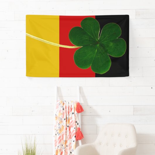 Irish German Flag Kleeblatt Clover St. Patrick Banner (Insitu)