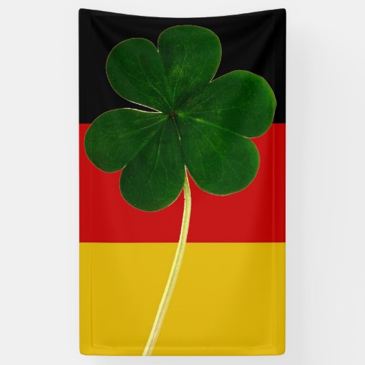 Irish German Flag Kleeblatt Clover St. Patrick Banner (Vertikal)