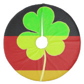 Irish German Flag Kleeblatt Clover St. Patrick Fleece Weihnachtsbaumdecke (Vorderseite)