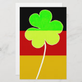 Irish German Flag Kleeblatt Clover St Patrick Fun Briefpapier (Vorne/Hinten)
