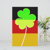 Irish German Flag Kleeblatt Clover St Patrick Fun Briefpapier (Stehend Vorderseite)
