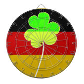 Irish German Flag Kleeblatt Clover St Patrick Fun Dartscheibe (vorne)