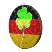Irish German Flag Kleeblatt Clover St Patrick Fun Dartscheibe (Vorderseite rechts)