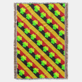 Irish German Flag Kleeblatt Clover St Patrick Fun Decke (Vorderseite Vertikal)