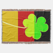 Irish German Flag Kleeblatt Clover St Patrick Fun Decke (Vorderseite)