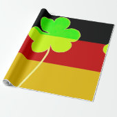 Irish German Flag Kleeblatt Clover St Patrick Fun Geschenkpapier (Ungerollt)