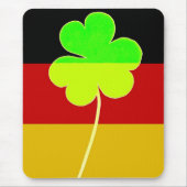 Irish German Flag Kleeblatt Clover St Patrick Fun Mousepad (Vorne)