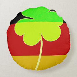 Irish German Flag Kleeblatt Clover St Patrick Fun Rundes Kissen