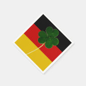 Irish German Flag Kleeblatt Clover St Patrick Fun Serviette (Ecke)