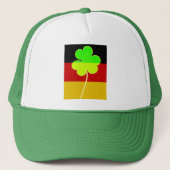 Irish German Flag Kleeblatt Clover St Patrick Fun Truckerkappe (Vorderseite)