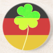 Irish German Flag Kleeblatt Clover St Patrick Fun Untersetzer (Vorne)