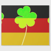 Irish German Flag Kleeblatt Clover St. Patrick Geschenkpapier (Flach)