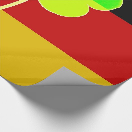 Irish German Flag Kleeblatt Clover St. Patrick Geschenkpapier (Ecke)