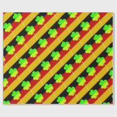 Irish German Flag Kleeblatt Clover St. Patrick Geschenkpapier (Flach)