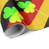 Irish German Flag Kleeblatt Clover St. Patrick Geschenkpapier (Rolleneckpunkt)