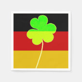 Irish German Flag Kleeblatt Clover St. Patrick Serviette (Vorderseite)