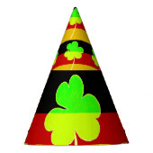 Irish German Flag Shamrock Clover St. Patrick Fun Partyhütchen (Vorderseite)