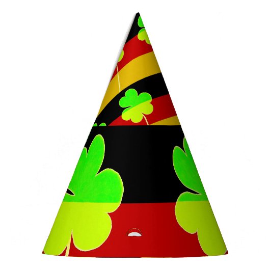 Irish German Flag Shamrock Clover St. Patrick Fun Partyhütchen (Links)