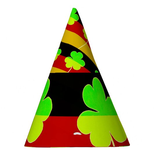 Irish German Flag Shamrock Clover St. Patrick Fun Partyhütchen (Rechts)
