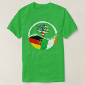 Irish German Roots American Grown with Flag T-Shirt (Design vorne)